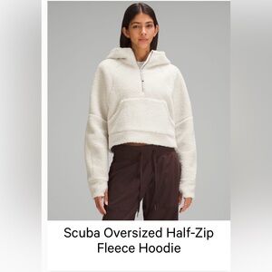 Lululemon Oversized Scuba Fleece Half Zip with Hood